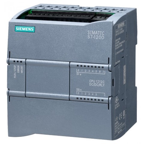 S7-1200, CPU 1212C, COMPACT CPU, DC/DC/RLY, ONBOARD I/O: 8 DI 24V DC; 6 DO RELAY 2A