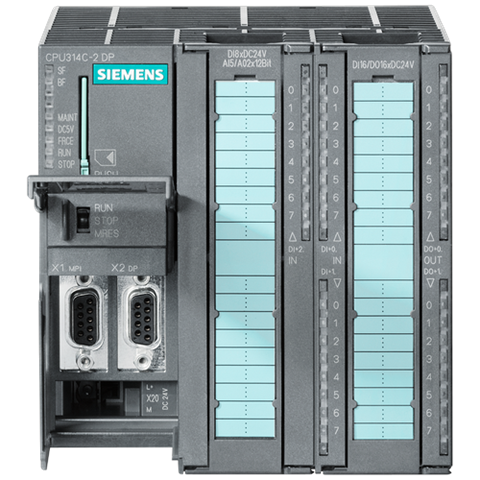 S7-300, CPU 314C-2 DP COMPACT CPU WITH MPI, 24 DI/16 DO, 4AI, 2AO, 1 PT100